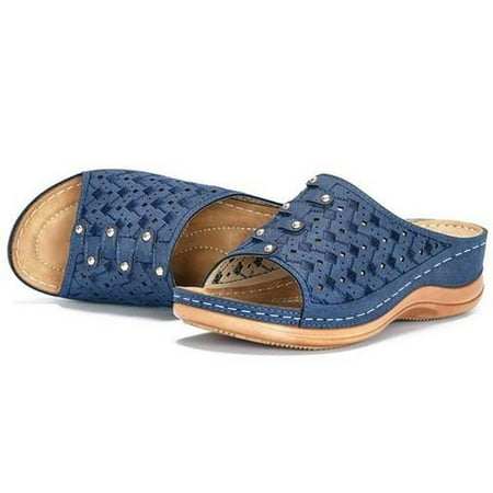 Aayomet Womens House Slippers Women s Glitter Strappy Wrapped Wedge Heel Platform Sandals Blue 6.5
Aayomet Womens House Slippers Women s Glitter Strappy Wrapped Wedge Heel Platform Sandals Blue 6.5