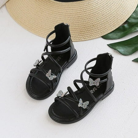 DancePeanut Kids Strap Back Zipper Beach Sandals For Children Girls Non-Slip Rhinestone Butterfly Summer Gladiator Shoes Size 22-31
DancePeanut Kids Strap Back Zipper Beach Sandals For Children Girls Non-Slip Rhinestone Butterfly Summer Gladiator Shoes Size 22-31