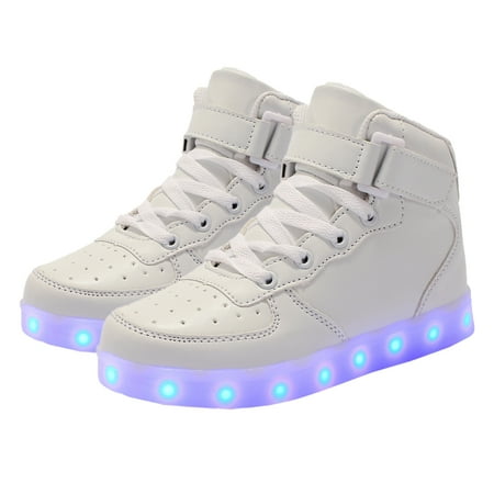 NICEXMAS LED Luminous Kids Shoes High-top Kids Sports Shoes Children Board Shoes Boys Girls Sports Shoes (White Size 28)
NICEXMAS LED Luminous Kids Shoes High-top Kids Sports Shoes Children Board Shoes Boys Girls Sports Shoes (White Size 28)