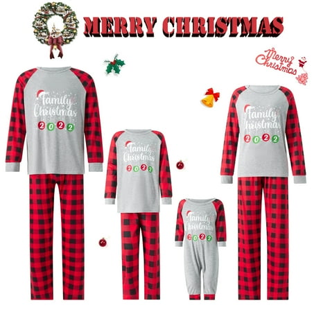 Christmas Family Matching Pajamas Sets 2022 Print Tops Plaid Pants Xmas Holiday Sleepwear Loungewear Jammies Pjs Outfit
Christmas Family Matching Pajamas Sets 2022 Print Tops Plaid Pants Xmas Holiday Sleepwear Loungewear Jammies Pjs Outfit