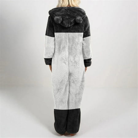 Womens Pajama Sets Women Robes Women S Artificial Wool Long Sleeve Pajamas Casual Solid Color Zipper Loose Hooded Jumpsuit Pajamas Casual Winter Warm Rompe Cute Ears Sleepwear Pajamas For Women Nightg
Womens Pajama Sets Women Robes Women S Artificial Wool Long Sleeve Pajamas Casual Solid Color Zipper Loose Hooded Jumpsuit Pajamas Casual Winter Warm Rompe Cute Ears Sleepwear Pajamas For Women Nightg