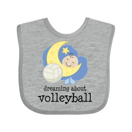 Inktastic Dreaming About Volleyball Gift Baby Boy or Baby Girl Bib