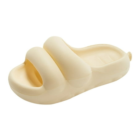 Cathalem Slippers Novelty Shoes Open Toe Cute Designer Slippers For Home Bath Women Slippers Yellow 38