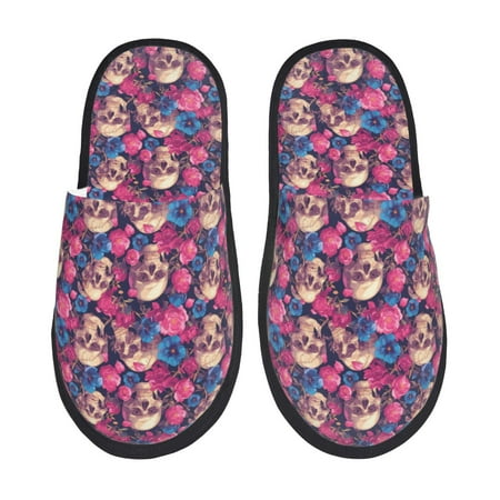 Qekee Skull rose blue flower print Slippers for Women and Men Fluffy Cute Cozy House Slipper Funny Furry Bedroom Slippers for Women Indoor -Medium
Qekee Skull rose blue flower print Slippers for Women and Men Fluffy Cute Cozy House Slipper Funny Furry Bedroom Slippers for Women Indoor -Medium