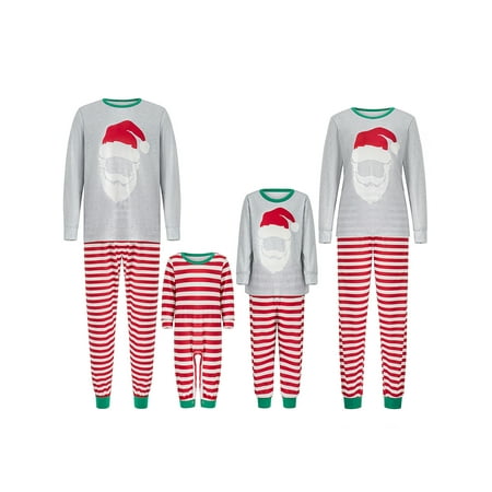 Huakaishijie Matching Christmas Pajamas for Family or Couples Santa Claus Set