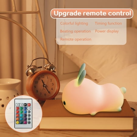 For Children Baby Toy Gift Night Light Rabbit Silicone Lamp Decorations LED Touch Sensor 2.5H USB Rechargeable Ornaments
For Children Baby Toy Gift Night Light Rabbit Silicone Lamp Decorations LED Touch Sensor 2.5H USB Rechargeable Ornaments