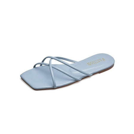 SIMANLAN Ladies Flat Sandals Beach Slides Slip On Sandal Womens Lightweight Slippers Women s Summer Blue 4.5
SIMANLAN Ladies Flat Sandals Beach Slides Slip On Sandal Womens Lightweight Slippers Women s Summer Blue 4.5