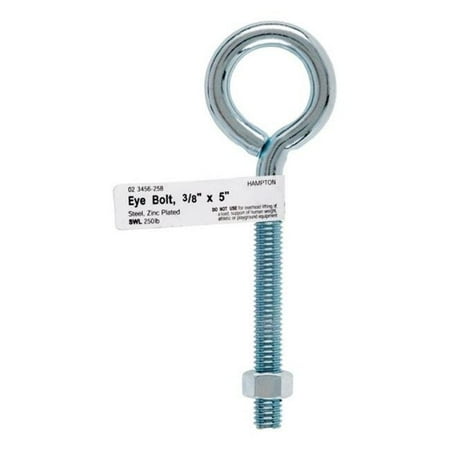 02-3456-258 Bolt Eye Closed with Hex Nut 0.375 x 5 in. - pack of 10