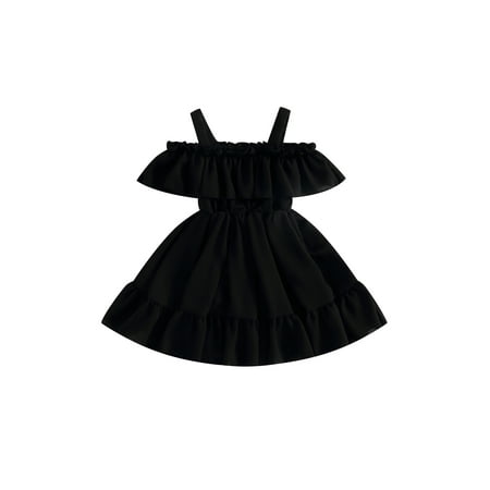 Qtinghua Toddler Baby Girls Princess Dresses Floral Print Ruffles Boat Neck Sling Dress Summer Casual Dress Black 3-4 Years
Qtinghua Toddler Baby Girls Princess Dresses Floral Print Ruffles Boat Neck Sling Dress Summer Casual Dress Black 3-4 Years