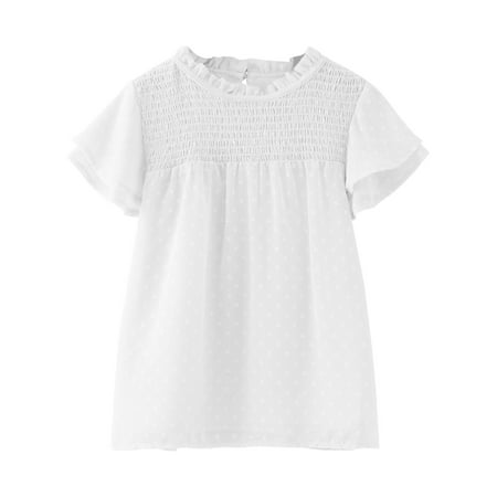 ZMHEGW Toddler Girls T Shirts Ruffle Short Sleeve Round Neck Loose Blouse Summer Solid Color Casual Girl Tee Tops
ZMHEGW Toddler Girls T Shirts Ruffle Short Sleeve Round Neck Loose Blouse Summer Solid Color Casual Girl Tee Tops