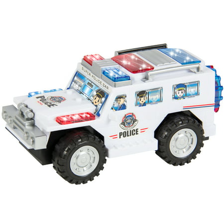 Electric Toy Police Car Bump'n'Go Flasing Lights & Siren Sounds Battery Operated