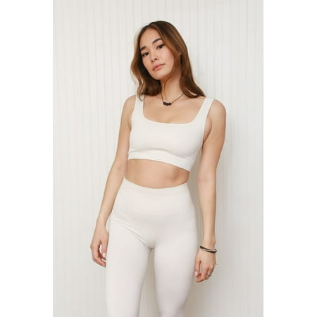 Seamless Box Cut Sport Bra Top Activewear