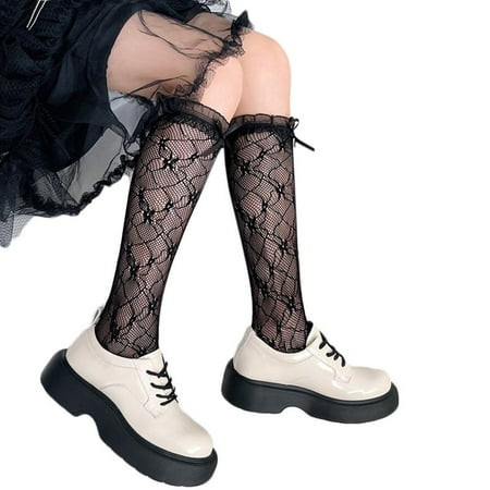 ZPAQI Lolita Women Over Knee Socks Ruffled Lace Trim Bowknot Floral Fishnet Stockings
ZPAQI Lolita Women Over Knee Socks Ruffled Lace Trim Bowknot Floral Fishnet Stockings