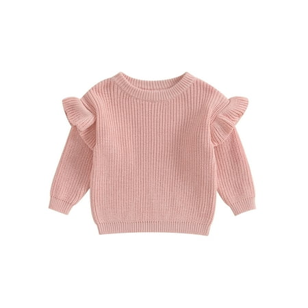 Arvbitana Toddler Baby Girls Casual Knit Sweater Ruffles Long Sleeve Pullover Jumper Tops Infant Loose Solid Color Kniktwear Daily Clothes 0-3 Years
Arvbitana Toddler Baby Girls Casual Knit Sweater Ruffles Long Sleeve Pullover Jumper Tops Infant Loose Solid Color Kniktwear Daily Clothes 0-3 Years