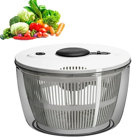 LASIEYO Salad Spinner 5 Quart One-handed Easy Press Large Vegetable Dryer Salad Mixer Durable Multi-Use Lettuce and Fruit Washer Spinner& Dryer Dishwasher Safe Veggie Fruit Washer Spinner-White
LASIEYO Salad Spinner 5 Quart One-handed Easy Press Large Vegetable Dryer Salad Mixer Durable Multi-Use Lettuce and Fruit Washer Spinner& Dryer Dishwasher Safe Veggie Fruit Washer Spinner-White