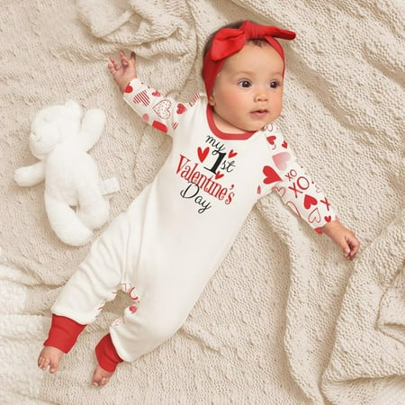 QIPOPIQ Infant Girl s Clothing Set Clearance Newborn Infant Baby Girls Valentine s Day Letter Romper Jumpsuit+Headbands
QIPOPIQ Infant Girl s Clothing Set Clearance Newborn Infant Baby Girls Valentine s Day Letter Romper Jumpsuit+Headbands