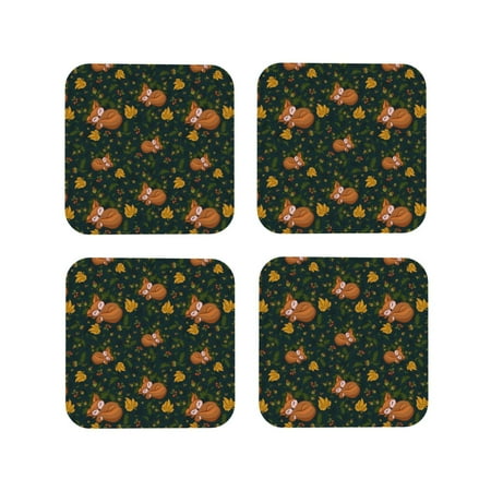 Leather Coasters with Heat-resistant for Drinks Maple Leaf Fox Cup Coasters Cup Pad Mat for Tabletop Protection Coffee Table Office Desk and Housewarming Gift
Leather Coasters with Heat-resistant for Drinks Maple Leaf Fox Cup Coasters Cup Pad Mat for Tabletop Protection Coffee Table Office Desk and Housewarming Gift