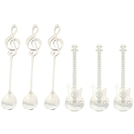 Coffee Spoons 6 Pack Cute Teaspoons Stainless Steel Musical Notation (3 Music Note +3 Guitar)
Coffee Spoons 6 Pack Cute Teaspoons Stainless Steel Musical Notation (3 Music Note +3 Guitar)