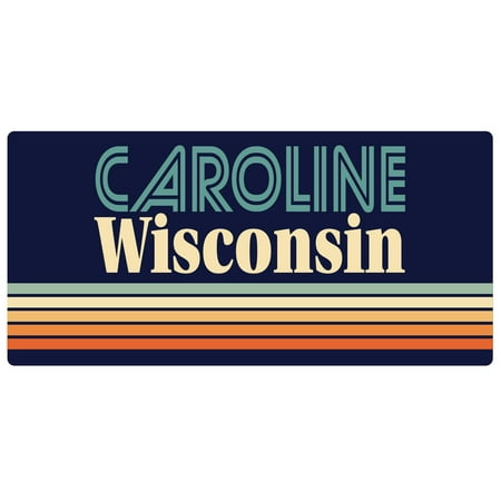 Caroline Wisconsin 5 x 2.5-Inch Fridge Magnet Retro Design