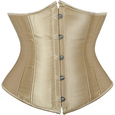 QWZNDZGR Women s 9427 Lace Up Boned Underbust Waist Trainer Corset