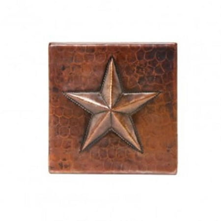 Premier Copper Products T4DBS-PKG4 4 x 4 in. Hammered Copper - Star Outline