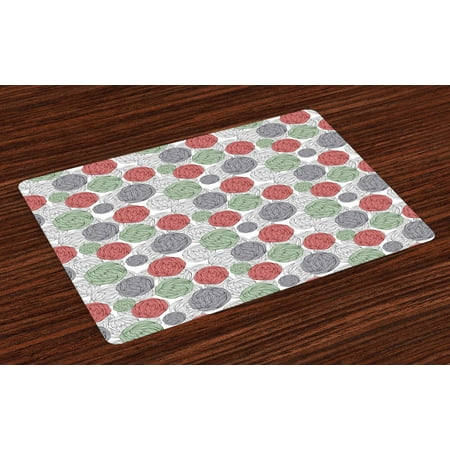 Retro Placemats Set of 4 Knitting Balls Crochet Hand Made Theme Domestic Hobby Vintage Theme Washable Fabric Place Mats for Dining Room Kitchen Table Decor Coral Grey Reseda Green by Ambesonne
Retro Placemats Set of 4 Knitting Balls Crochet Hand Made Theme Domestic Hobby Vintage Theme Washable Fabric Place Mats for Dining Room Kitchen Table Decor Coral Grey Reseda Green by Ambesonne