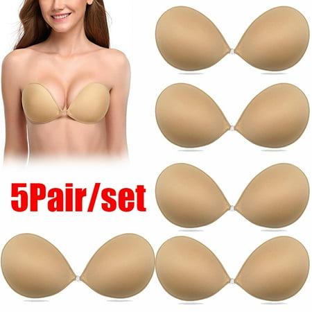 Dicasser 5 Pair Push up Strapless Self Adhesive Plunge Bra Invisible Backless Sticky Bras
Dicasser 5 Pair Push up Strapless Self Adhesive Plunge Bra Invisible Backless Sticky Bras