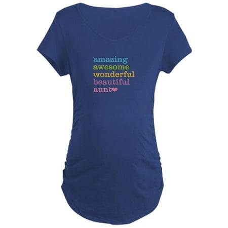 CafePress - Amazing Aunt Maternity Dark T Shirt - Maternity Dark T-Shirt