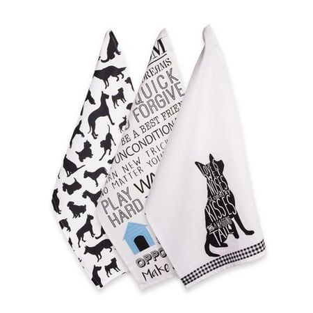 Design Imports Assorted Dog Printed Dishtowel Set - Set of 3