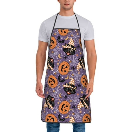 Xecao Vintage Halloween Black Cat Print Funny BBQ Chef Aprons for Men Women Adjustable Kitchen Cooking Aprons with Pocket Waterproof Oil Proof No Pilling Fading
Xecao Vintage Halloween Black Cat Print Funny BBQ Chef Aprons for Men Women Adjustable Kitchen Cooking Aprons with Pocket Waterproof Oil Proof No Pilling Fading