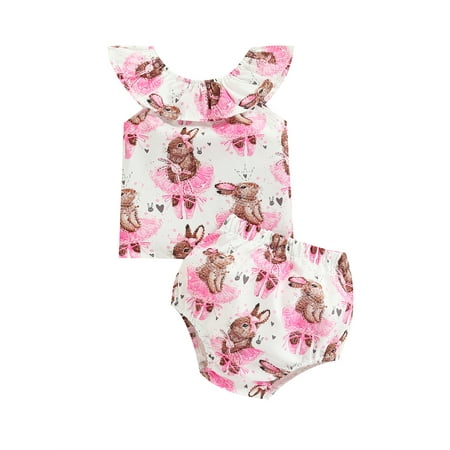 Jkerther Toddler Baby Girls 2PCS Suit Cartoon Rabbit Patterns Ruffle Off-Shoulder Top Shirt + High Waist Triangle Short Pants
Jkerther Toddler Baby Girls 2PCS Suit Cartoon Rabbit Patterns Ruffle Off-Shoulder Top Shirt + High Waist Triangle Short Pants