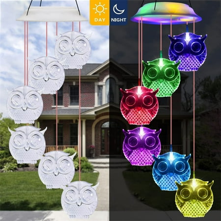 COUTEXYI Solar Wind Chime for Outside Owl Pendant Waterproof LED Solar Powered Wind Chime Ornament
COUTEXYI Solar Wind Chime for Outside Owl Pendant Waterproof LED Solar Powered Wind Chime Ornament