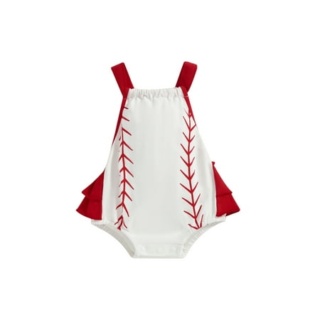 Wassery Infant Baby Girls Romper Baseball Print Sleeveless Halter Neck Jumpsuits 3 6 9 12 18 Months Newborn Girls Summer Casual Bodysuits
Wassery Infant Baby Girls Romper Baseball Print Sleeveless Halter Neck Jumpsuits 3 6 9 12 18 Months Newborn Girls Summer Casual Bodysuits