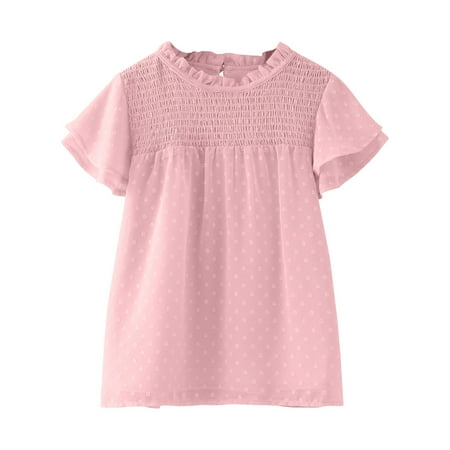 Girls Tank Tops Toddler Girls T Shirts Ruffle Short Sleeve Round Neck Loose Blouse Summer Solid Color Casual Girl Tee Tops
Girls Tank Tops Toddler Girls T Shirts Ruffle Short Sleeve Round Neck Loose Blouse Summer Solid Color Casual Girl Tee Tops