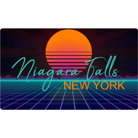 Niagara Falls New York 4 X 2.25-Inch Fridge Magnet Retro Neon Design