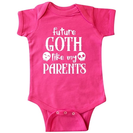 Inktastic Future Goth Like my Parents with Skulls Gift Baby Boy or Baby Girl Bodysuit