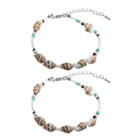 2pcs Chic Conch Anklet Beautiful Ankle Chain Delicate Ankle Jewelry Foot Hanging Chain Pendant for Women Girls
2pcs Chic Conch Anklet Beautiful Ankle Chain Delicate Ankle Jewelry Foot Hanging Chain Pendant for Women Girls