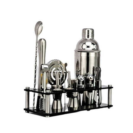 17 Pieces Stainless Steel Cocktail Shaker Set Bartender Kit Black Acrylic Shaker Tool Set Perfect Fruit Pin Set for Home or Parties
17 Pieces Stainless Steel Cocktail Shaker Set Bartender Kit Black Acrylic Shaker Tool Set Perfect Fruit Pin Set for Home or Parties
