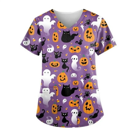 Plus Size Tops for Women Crop Tops Women s Trendy Short Sleeve V-Neck Tops Working Uniform Printed Pocket Blouse Tops T Shirts for Women Valentines Day Shirts Women Clearance on Sales Purple L
Plus Size Tops for Women Crop Tops Women s Trendy Short Sleeve V-Neck Tops Working Uniform Printed Pocket Blouse Tops T Shirts for Women Valentines Day Shirts Women Clearance on Sales Purple L