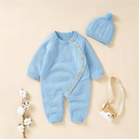 KaLI_store Boy Girl Solid Knitted Sweater Baby Jumpsuit Romper Cotton Caps Hat Sweater for Big Boys
KaLI_store Boy Girl Solid Knitted Sweater Baby Jumpsuit Romper Cotton Caps Hat Sweater for Big Boys
