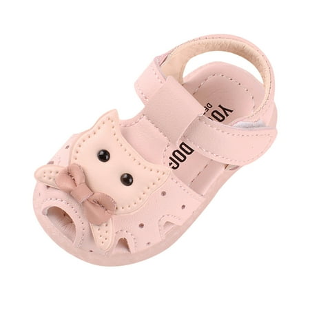 Binmer Toddler Infant Kids Baby Girls Hollow Out Party Cat Leather Shoes Sandals