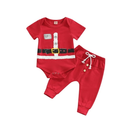 JYYYBF 0-18M Christmas Newborn Baby Boy Romper Set Santa Claus Short Sleeve Romper Drawstring Pants for Xmas Cosplay Red 0-3 Months 
JYYYBF 0-18M Christmas Newborn Baby Boy Romper Set Santa Claus Short Sleeve Romper Drawstring Pants for Xmas Cosplay Red 0-3 Months