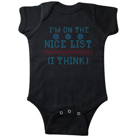 Inktastic Ugly Sweaters I m on the Nice List (I Think)r Gift Baby Boy or Baby Girl Bodysuit
Inktastic Ugly Sweaters I m on the Nice List (I Think)r Gift Baby Boy or Baby Girl Bodysuit