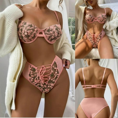 Women Sexy Lace 2 Piece Floral Babydoll Lingerie Set Bra and Panty Sets Plus Size Panties Nightwear Bodysuit Set 
Women Sexy Lace 2 Piece Floral Babydoll Lingerie Set Bra and Panty Sets Plus Size Panties Nightwear Bodysuit Set