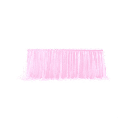Tulle Table Skirt Table Cover Pink Birthday Wedding Decor Table Cloth Cake Dessert Arrangement (6Ft)
Tulle Table Skirt Table Cover Pink Birthday Wedding Decor Table Cloth Cake Dessert Arrangement (6Ft)
