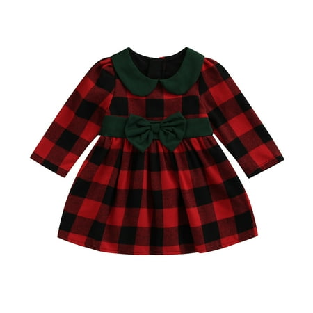 Carolilly Children Christmas Plaid Print Dress Long Sleeve High Waist Princess Dress with Bow-knot
Carolilly Children Christmas Plaid Print Dress Long Sleeve High Waist Princess Dress with Bow-knot