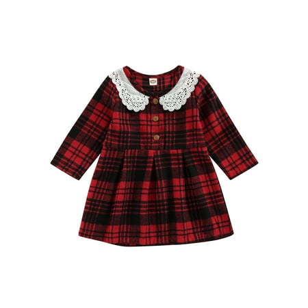 TheFound Toddler Baby Girls Christmas Outfits Long Sleeve Plaids Dress with Lace Trim Fall Winter Dress
TheFound Toddler Baby Girls Christmas Outfits Long Sleeve Plaids Dress with Lace Trim Fall Winter Dress