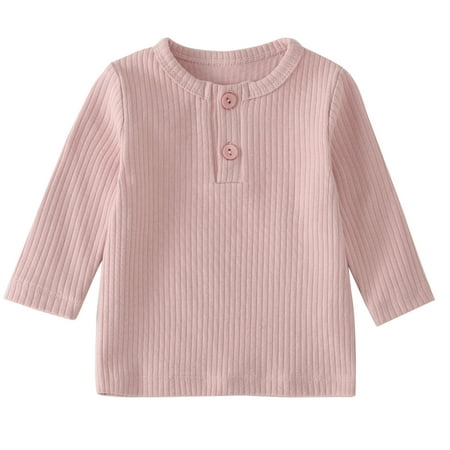 Hrsba Baby Boys Girls Polo Shirts Fashion Casual Round Neck Shirts for Kids Todddler Solid Color Long Sleeve Top Pink 2T
Hrsba Baby Boys Girls Polo Shirts Fashion Casual Round Neck Shirts for Kids Todddler Solid Color Long Sleeve Top Pink 2T