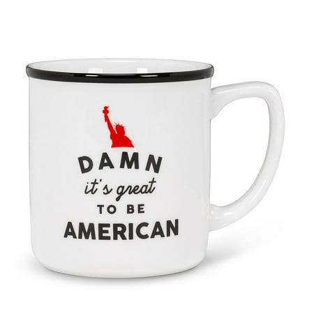 Set of 4 Be American Text Mug