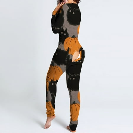 CFXNMZGR Nightgowns For Women Sleepwear For Womens Pajamas For Women Button-Down Halloween Floral Print Ctional Buttoned Flap Adults Jumpsuit
CFXNMZGR Nightgowns For Women Sleepwear For Womens Pajamas For Women Button-Down Halloween Floral Print Ctional Buttoned Flap Adults Jumpsuit